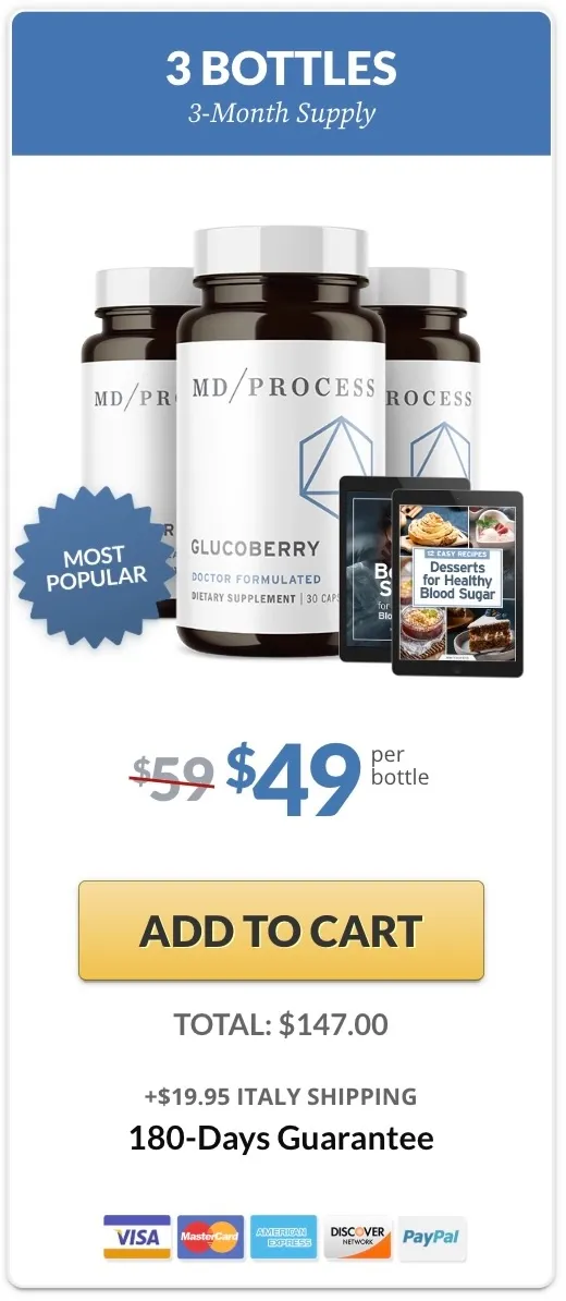 GlucoBerry 3 bottles