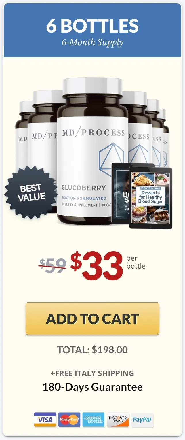 GlucoBerry 6 bottles